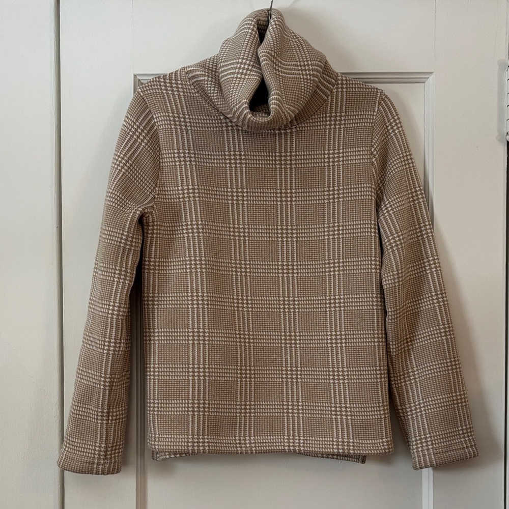 Plaid Cowl Sweater